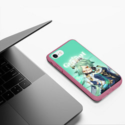 Чехол iPhone 7/8 матовый Sucrose, цвет: 3D-малиновый — фото 2