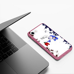 Чехол iPhone 7/8 матовый Among Us - YOU! Z, цвет: 3D-малиновый — фото 2