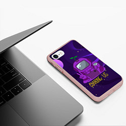 Чехол iPhone 7/8 матовый Among Us x Fortnite, цвет: 3D-светло-розовый — фото 2