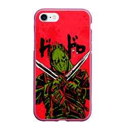 Чехол iPhone 7/8 матовый DOROHEDORO, цвет: 3D-малиновый