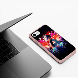 Чехол iPhone 7/8 матовый Шинобу Кочо, цвет: 3D-светло-розовый — фото 2