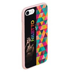 Чехол iPhone 7/8 матовый NILETTO, цвет: 3D-светло-розовый — фото 2