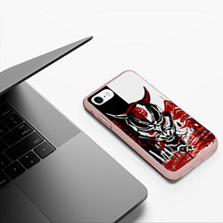 Чехол iPhone 7/8 матовый Самурай Samurai, цвет: 3D-светло-розовый — фото 2