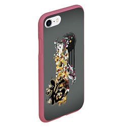 Чехол iPhone 7/8 матовый Гейша, цвет: 3D-малиновый — фото 2
