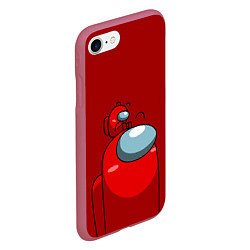 Чехол iPhone 7/8 матовый МИМИ АМОНГ АС, цвет: 3D-малиновый — фото 2