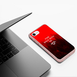 Чехол iPhone 7/8 матовый Twin Peaks, цвет: 3D-светло-розовый — фото 2