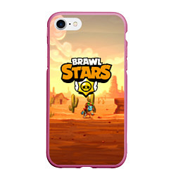 Чехол iPhone 7/8 матовый Brawl Stars, цвет: 3D-малиновый