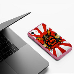 Чехол iPhone 7/8 матовый Sun samurai, цвет: 3D-малиновый — фото 2