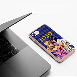 Чехол iPhone 7/8 матовый JOJO, цвет: 3D-светло-розовый — фото 2