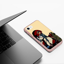 Чехол iPhone 7/8 матовый Фроппи Моя геройская академия, цвет: 3D-светло-розовый — фото 2