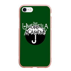 Чехол iPhone 7/8 матовый Umbrella academy, цвет: 3D-светло-розовый