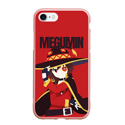 Чехол iPhone 7/8 матовый Megumin, цвет: 3D-светло-розовый