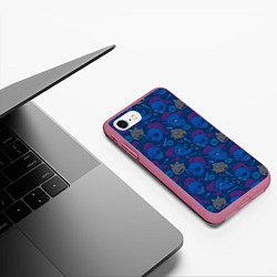 Чехол iPhone 7/8 матовый Undertale, цвет: 3D-малиновый — фото 2
