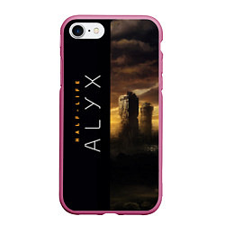 Чехол iPhone 7/8 матовый Half-Life Alyx, цвет: 3D-малиновый