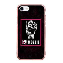 Чехол iPhone 7/8 матовый Mozzie, цвет: 3D-светло-розовый