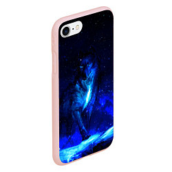 Чехол iPhone 7/8 матовый Dark Wolf, цвет: 3D-светло-розовый — фото 2