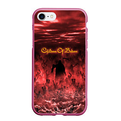 Чехол iPhone 7/8 матовый Children of Bodom, цвет: 3D-малиновый