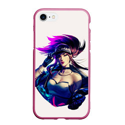 Чехол iPhone 7/8 матовый KDA Akali, цвет: 3D-малиновый