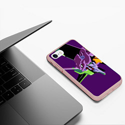 Чехол iPhone 7/8 матовый Евангилион, цвет: 3D-светло-розовый — фото 2