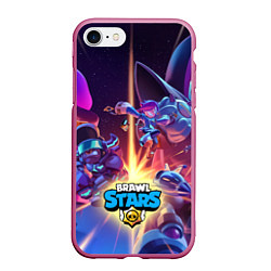 Чехол iPhone 7/8 матовый Starr Force - Brawl Stars, цвет: 3D-малиновый