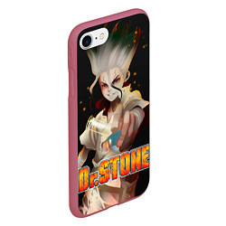 Чехол iPhone 7/8 матовый Доктор Стоун, цвет: 3D-малиновый — фото 2