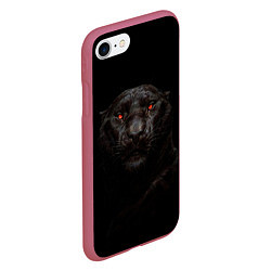 Чехол iPhone 7/8 матовый ПАНТЕРА, цвет: 3D-малиновый — фото 2