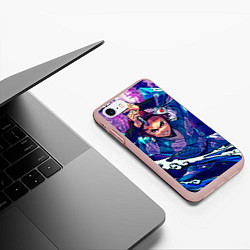 Чехол iPhone 7/8 матовый Танджиро камадо Клинок Демонов, цвет: 3D-светло-розовый — фото 2