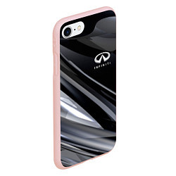 Чехол iPhone 7/8 матовый Infiniti, цвет: 3D-светло-розовый — фото 2