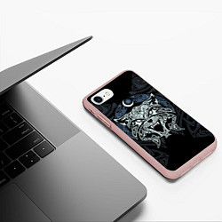 Чехол iPhone 7/8 матовый Фенрир, цвет: 3D-светло-розовый — фото 2