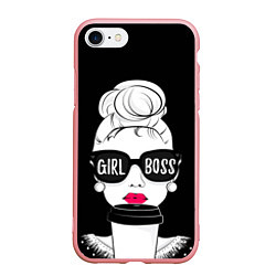 Чехол iPhone 7/8 матовый Girl Boss, цвет: 3D-баблгам