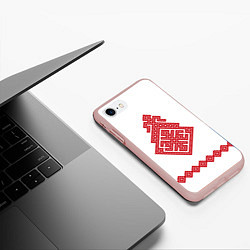 Чехол iPhone 7/8 матовый Славянский Оберег Макошь, цвет: 3D-светло-розовый — фото 2