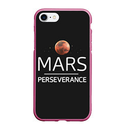Чехол iPhone 7/8 матовый Марс, цвет: 3D-малиновый