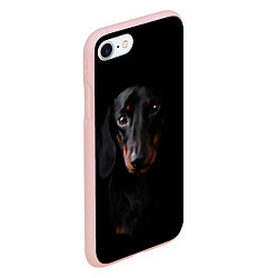 Чехол iPhone 7/8 матовый ТАКСА, цвет: 3D-светло-розовый — фото 2