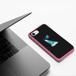 Чехол iPhone 7/8 матовый Я слежу за тобой, цвет: 3D-малиновый — фото 2
