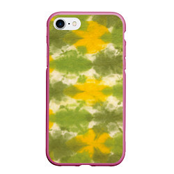 Чехол iPhone 7/8 матовый Разводы краски, цвет: 3D-малиновый