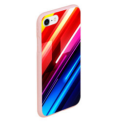 Чехол iPhone 7/8 матовый НЕОН, цвет: 3D-светло-розовый — фото 2