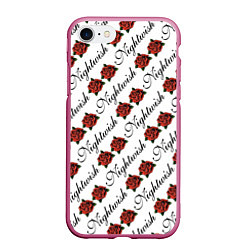 Чехол iPhone 7/8 матовый Nightwish Roses Найтвиш Z, цвет: 3D-малиновый
