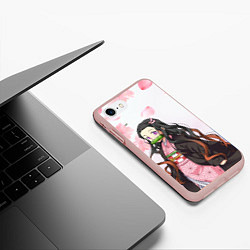 Чехол iPhone 7/8 матовый НЕЗУКА NEZUKO, цвет: 3D-светло-розовый — фото 2