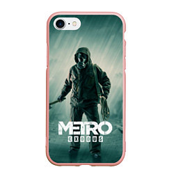 Чехол iPhone 7/8 матовый Metro Exodus, цвет: 3D-светло-розовый