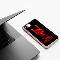 Чехол iPhone 7/8 матовый Rock & Roll, цвет: 3D-светло-розовый — фото 2