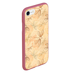 Чехол iPhone 7/8 матовый Стрекоза, цвет: 3D-малиновый — фото 2