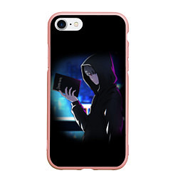 Чехол iPhone 7/8 матовый DEATH NOTE ТЕТРАДЬ СМЕРТИ, цвет: 3D-светло-розовый
