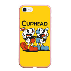 Чехол iPhone 7/8 матовый CUPHEAD, цвет: 3D-светло-розовый
