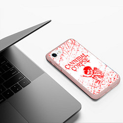 Чехол iPhone 7/8 матовый Cannibal corpse, цвет: 3D-светло-розовый — фото 2