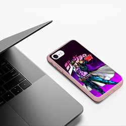 Чехол iPhone 7/8 матовый JOJOS BIZARRE ADVENTURE, цвет: 3D-светло-розовый — фото 2