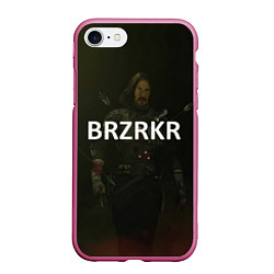 Чехол iPhone 7/8 матовый BRZRZR, цвет: 3D-малиновый