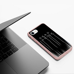Чехол iPhone 7/8 матовый DEAD INSIDE DEATH STRANDING, цвет: 3D-светло-розовый — фото 2