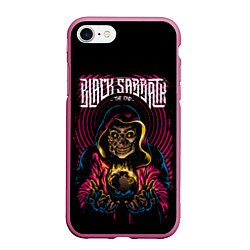 Чехол iPhone 7/8 матовый BLACK SABBATH, цвет: 3D-малиновый