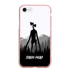 Чехол iPhone 7/8 матовый SIREN HEAD DARK FOREST, цвет: 3D-светло-розовый