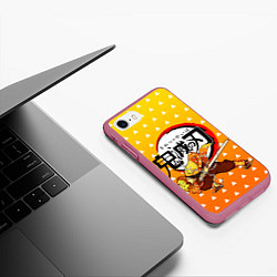 Чехол iPhone 7/8 матовый ЗЕНИЦУ ZENITSU, цвет: 3D-малиновый — фото 2